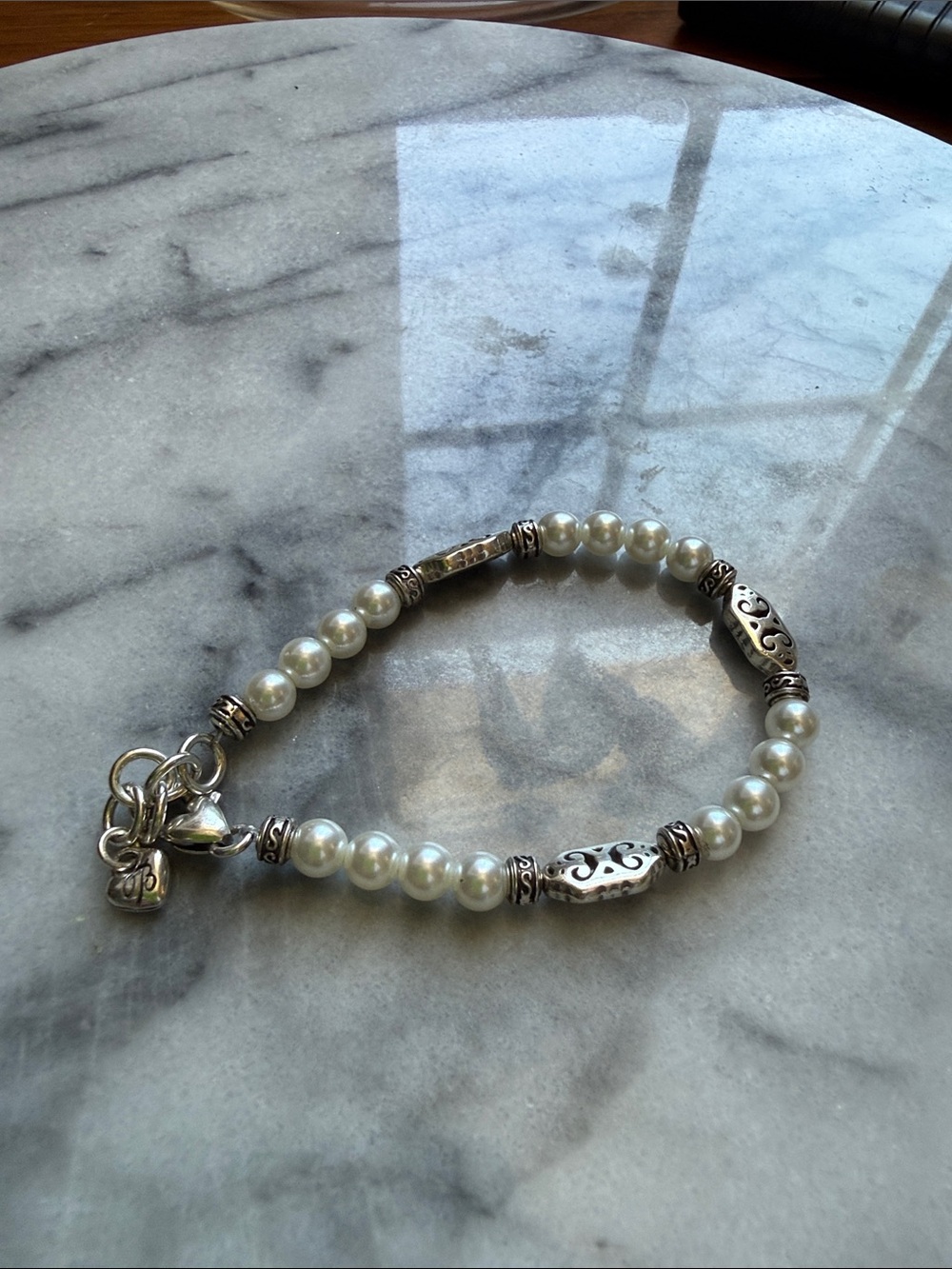 Brighton Pearl and Silver Bead Bracelet